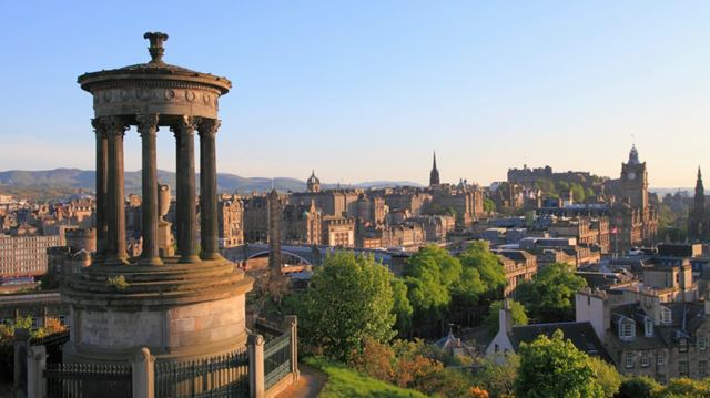 View across Edinburgh cityscape